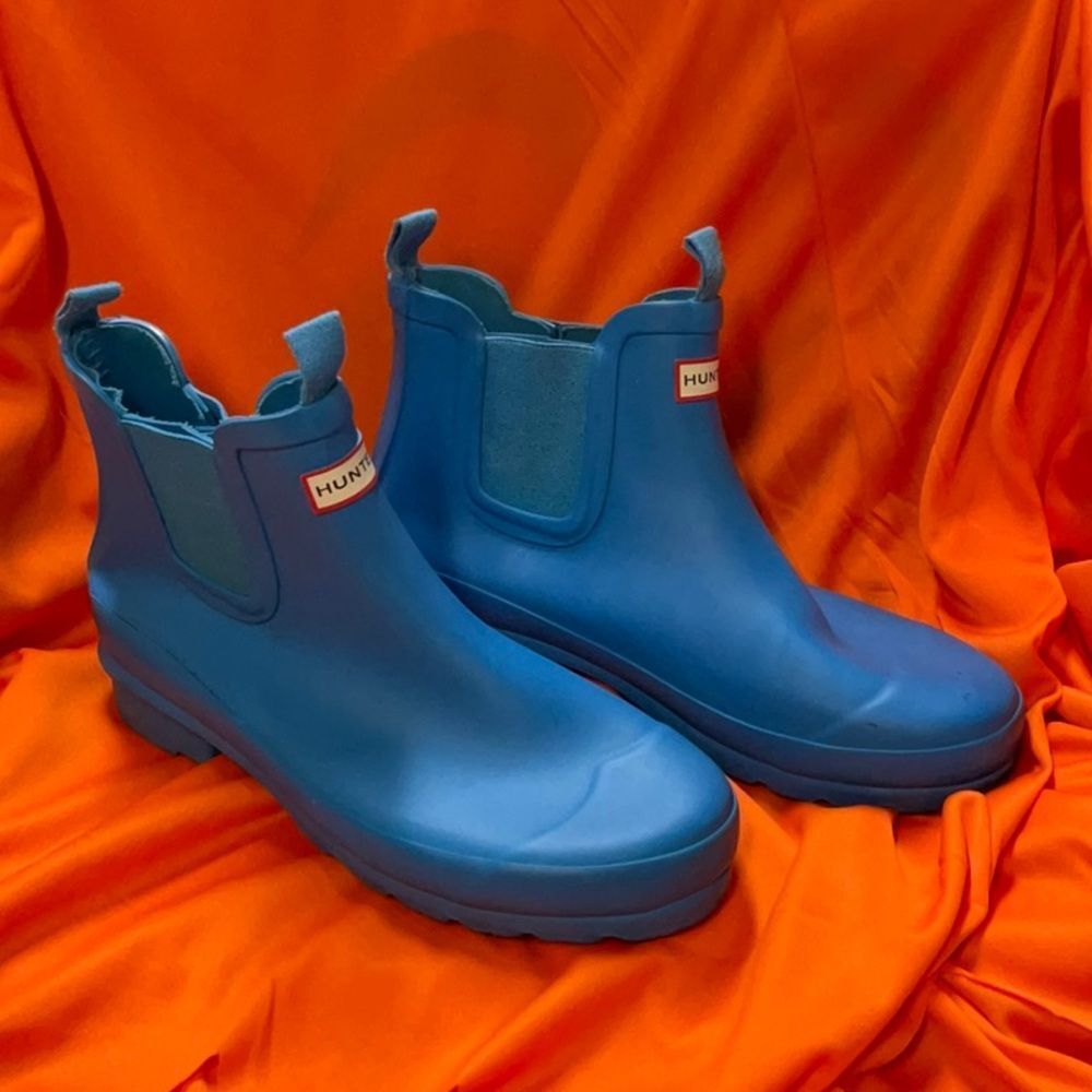 Hunter Kids Girls 5 Boy 4 Blue Rubber Rain Boots